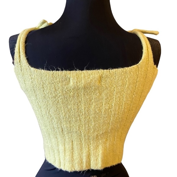 🤍 Hazel Moon Yellow Crop Top Tank XS - Picture 7 of 14